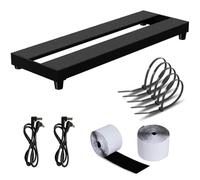 AYCRIT Mini Pedalboard for Guitar/Bass, Aluminum Small Pedal board, 16x5.3" | Black Lightweight 0.8lb. Includes mounting tape, 2 DC cable & cable ties. Portable & sturdy for gigs or practice.