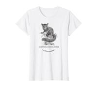 Aye-Aye Lemur Cute Vintage Animal Print Wildlife Birthday T-Shirt, Women, White, Medium