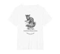 Aye-Aye Lemur Cute Vintage Animal Print Wildlife Birthday T-Shirt, Women's Plus, White, 3X