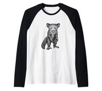 Aye Aye Lemur Madagascar Wildlife Sketch Raglan Baseball Tee