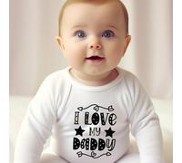 Aye Do Gifts Black & White I Love My Daddy Babygrow | Size: Newborn Aye Do Gifts White Newborn
