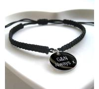 Aye Do Gifts Men's Personalised Child's Friendship Bracelet in Black | Size: 8 inches Aye Do Gifts Black 8 inches