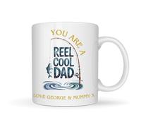 Aye Do Gifts Men's Personalised Reel Cool Dad Mug Gift | Dad Father's Day Gift in White Aye Do Gifts White