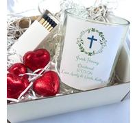 Aye Do Gifts Personalised Christening Candle Gift Set in White Aye Do Gifts White
