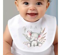 Aye Do Gifts Personalised Happy Elephant Baby in White Aye Do Gifts White
