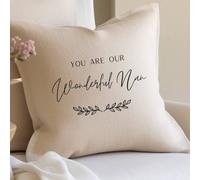 Aye Do Gifts Personalised Wonderful Nan, Gran, Grandma Cushion in Cream | Size: 40 cm x 40 cm Aye Do Gifts Cream 40 cm x 40 cm