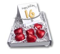 Aye Do Gifts Women's 16th Birthday Cubic Zirconia Bracelet & Gold Balloons Mini Hamper in Silver | Size: 16 inches Aye Do Gifts Silver 16 inches