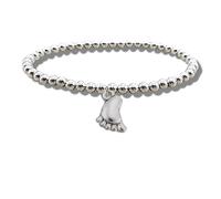 Aye Do Gifts Women's Baby Foot Silver Beaded Bracelet Aye Do Gifts Silver One Size