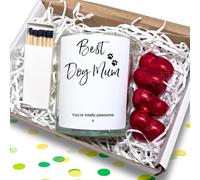 Aye Do Gifts Women's Best Dog Mum Candle Gift Set in White Aye Do Gifts White