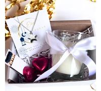 Aye Do Gifts Women's Eid Mubarak Moon Candle & Necklace Hamper | Ramadan Gifts in White Aye Do Gifts White