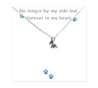 Aye Do Gifts Women's No Longer By My Side - Dog Necklace & Gift Card in Silver | Size: 18 inches Aye Do Gifts Silver 18 inches