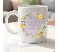Aye Do Gifts Women's Personalised Colourful Flowers Mug Aye Do Gifts Multicolor