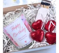 Aye Do Gifts Women's Personalised Pink Happy Birthday Candle Gift Set-Mum Gran Sister Aunty Aye Do Gifts Pink