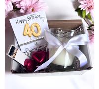 Aye Do Gifts Women's Small 40th Birthday Gold Balloon Hamper | Candle, Bracelet, Chocolates in Silver | Size: 1 Pack Aye Do Gifts Silver 1 Pack