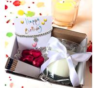 Aye Do Gifts Women's Small Birthday Hamper Cubic Zirconia Heart Bracelet, Chocs & Candle in Silver | Size: 1 Pack Aye Do Gifts Silver 1 Pack