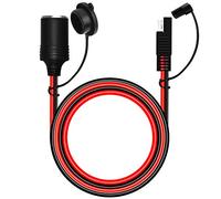 AYECEHI 5FT 12WG 12-24V SAE to Female Cigarette Lighter Socket Cable Adapter Extension Charging Cable SAE 2 Pin Quick Release Disconnect Connector Plug Cord, 12 AWG Heavy Duty Extension Cable-5ft/1.5m