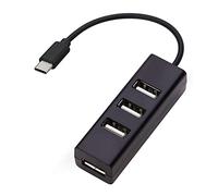 AYECEHI USB C to USB Hub 4 Port USB C Adapter USB Type C Hub for MacBook Pro,MacBook Pro 2018/2017, ChromeBook, XPS, Galaxy S9/S8 and More USB Type C Devices (Black)