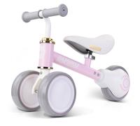 AyeKu Baby Balance Bike 1-3 yrs Toddler Silent Wheels Adjustable Soft Seat Pink