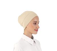 Ayenza Moda Hijab Under-Cap Bonnet Completely Closed Full Coverage Under-Scarf Soft Cool Hair Loss (LIGHT NUDE)