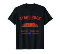 Ayers Rock Uluru Australia Aboriginal Australian Flag T-Shirt