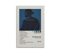 AYERWAENN Bryson Tiller Album Anniversary Tracklist Posters Aesthetic Wall Art Canvas Vintage Poster Decorative Painting Living Room Bed Room Decor12x18inch(30x45cm) Unframe-style