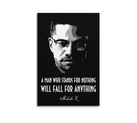 AYERWAENN Malcolm X Quotes Posters Aesthetic Wall Art Canvas Vintage Poster Decorative Painting Living Room Bed Room Decor16x24inch(40x60cm) Unframe-style