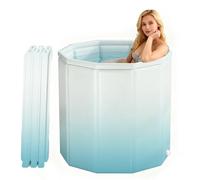 AYES Upgraded Foldable Soaking Bathtub for Adults, Portable Ice Bath tub for Cold Water Therapy Training, Outdoor Plunge Tub, Bathroom Freestanding Bathtubs for Shower Spa Sauna