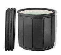 AYES Upgraded Portable Soaking Bathtub for Adults - Foldable Ice Bath Tub for Cold Water Therapy Training, Collapsible Outdoor Cold Plunge for Recovery - Freestanding Bathtubs for Shower Spa Sauna