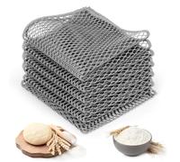 AYESY Dough Cleaning Cloth, Pack of 6, 30 x 30 cm Mesh Dish Cloth for Baking and Kitchen Cleaning, Non Scratch Reusable Dough Cleaning Cloths, Removes Dough Remains from Bowls and Surfaces