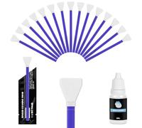AYESY Full Frame Sensor Cleaning Swab,15pcs 24mm Cleaning Swabs & 10ml Sensor Cleaner, DSLR SLR Digital Camera Sensor Cleaning Swab for Reflex and Mirrorless Digital Camera CCD and CMOS Sensors