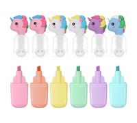 AYESY Highlighter, Pack of 6, Highlighter Assorted Colors, No Bleed, Aesthetic Cute Marker Pens for Journal Planner Notes School Office Supplies