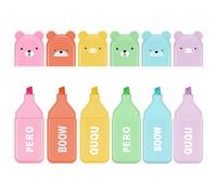 AYESY Highlighter, Pack of 6, Highlighter Assorted Colors, No Bleed, Aesthetic Cute Marker Pens for Journal Planner Notes School Office Supplies