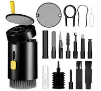 AYESY Keyboard Cleaning Kit, 20-in-1 Multifunctional Cleaner Kit, Electronics Cleaning Multi-Tool for Cleaning Mobile Phones, Earbuds,Camera Lens, Computers, Computer Monitor(Black)