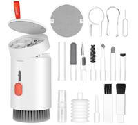 AYESY Keyboard Cleaning Kit, 20-in-1 Multifunctional Cleaner Kit, Electronics Cleaning Multi-Tool for Cleaning Mobile Phones, Earbuds,Camera Lens, Computers, Computer Monitor(White)