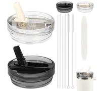 AYESY Leak Proof Lid for Stanley Cup,2 Pack 40 oz Tumbler Flip Straw Lid Replacement fit for Stanley Quencher,Detachable Spill Proof Splash Resistant Travel Tumbler Lids