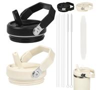 AYESY Leak Proof Lid for Stanley Cup,2 Pack 40 oz Tumbler Flip Straw Lid Replacement fit for Stanley Quencher,Detachable Spill Proof Splash Resistant Travel Tumbler Lids（Portable）