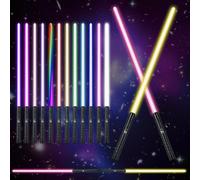 AYESY Light Up Saber with Sound, 15 Color Retractable Lightsaber for Kids, LED Light Expandable Toy for Boys Kids Teenagers Halloween Dress Up Parties Gifts