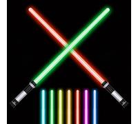 AYESY Light Up Saber with Sound, 2 Pack 7 Colors Retractable Lightsaber,LED Light Saber Sword Toys for Boys Kids Gift Halloween Dress Up Parties, Xmas Gift