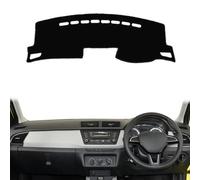 AYETBNXZ - Polyester Flannel Suede Car Dashboard Cover Dash Mat For Skoda Fabia 3 2014 2015-2020 LHD RHD Dashmat Carpet Cape Rug Protector