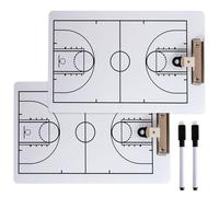 AyeVision Set of 2 Basketball Coaching Board, Tactics Strategy Board, Coaches Clipboard with Marker Pen, Double-Sided Dry Erase Whiteboard