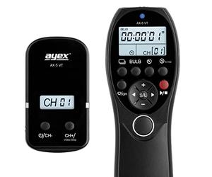 ayex AX-5 VT Photo & Video Timer Combo Wireless Remote Shutter Release Compatible with Sony (S2) For Sony camcorders & cameras: e.g. HDR-CX220E HDR-PJ220E HDR-CX290E A7R4 A9 A7 and more.