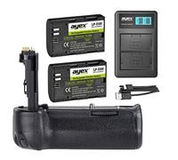 ayex Battery Grip Compatible with Canon EOS 70D 80D 90D + 2x LP-E6N Battery + USB Dual Charger Battery Grip Ideal for Photographing in Portrait Format