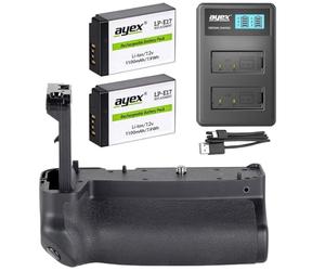ayex Battery Grip Compatible with Canon EOS RP + 2 x LP-E17 Batteries + 1 x USB Dual Charger Replacement for EG-1
