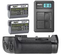 ayex Battery Grip Compatible with Nikon D800 D810 such as MB-D12 + 2 x EN-EL15B Batteries + 1 x USB Dual Charger
