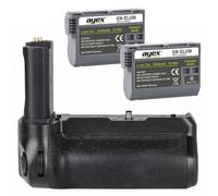 ayex Battery Grip Compatible with Z6 II Z7 II + 2x EN-EL15B