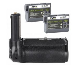 ayex Battery Grip Compatible with Z6 II Z7 II + 2x EN-EL15B