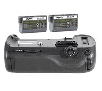 ayex Portrait Format Battery Grip Suitable for Nikon D600 D610 (Similar to MB-D14) Including 2x ayex EN-EL14 Batteries - Economy Set, Battery Grip Ideal for Photographing in Portrait Format