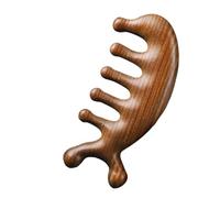 AYEXNSL Green Sandalwood Head Massage Comb Scalp Meridian Five Finger Head Therapy Soothing Divine Tool Five Teeth Comb Muscle Network Acupoint Head Comb 1Pcs (Dolphin Style)