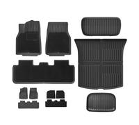 AYEXNSV Carpet Luggage Pad Floor Compatible for Tesla Model Y Juniper Launch 2025 TPE Interior Accessories(DL-FTM-9PCS,Left-hand Drive)