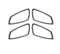AYEXNSV Door Switch Handle Compatible for BMW 3 Series Models E90 E92 E93 Bulletproof Nylon Material for Car Interior Button Panel Trim Strip(Carbon Leather 4pcs)